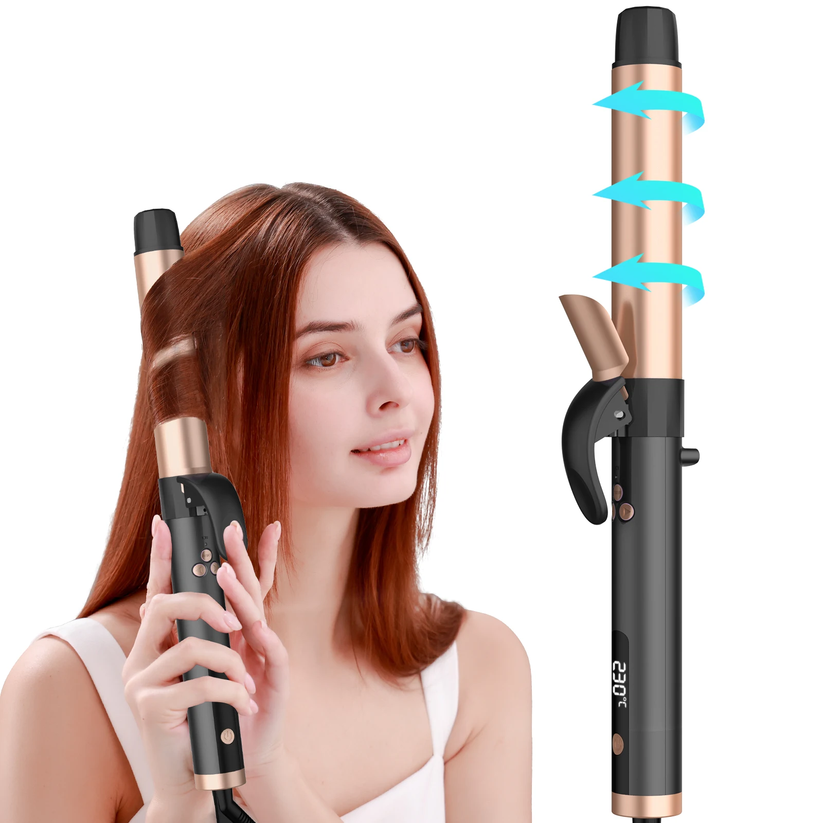 

Electric Hair Curler for Women Professional Ceramic Curling Iron Adjustable Temperature Hair Styling Tool Professional Wavy Curl