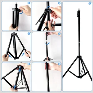 Dimmable Led Selfie Ring Light, Phone Stand, Fill Light Tripod, Video Photography Lamp, Tupied Streaming, 10 10 Main Ring Light Sales with Tripod - №3
