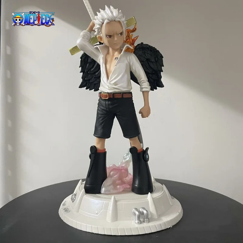 28cm One Piece Figures GK Dracule Mihawk Action Figures Eagle Eye Blazing Angel Anime PVC Collection Model Toys Birthday Gifts