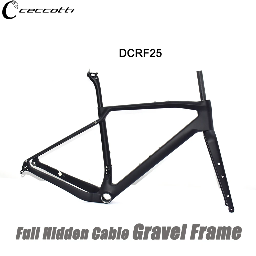 

Gravel Bike Frame FIt 700C Wheel And 47mm Tires Bicycle Frameset Full Inner Cable Design Carbon Framework