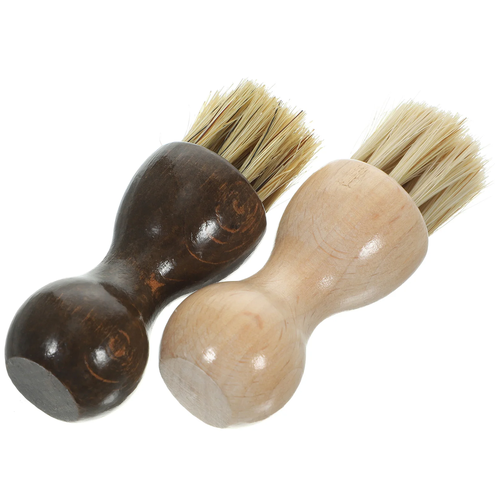 2 Pcs Clean Shoe Polish Brush Cleaner Cleaning Brushes Daubers Beech Black Suede