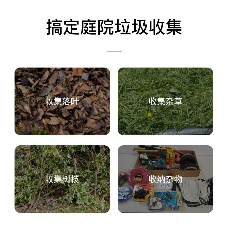 Tas Pengumpul Daun Kapasitas Besar Kain Oxford Hortikultura, Tahan Air, Tebal, Penyimpanan Ember Lipat Portabel