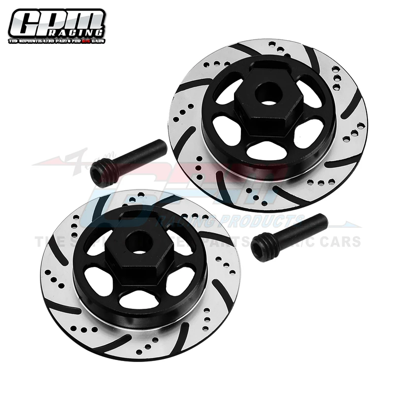 GPM Aluminum Hex With Brake Disk (Silver Inlay Version) For Axial 1/10 RBX10