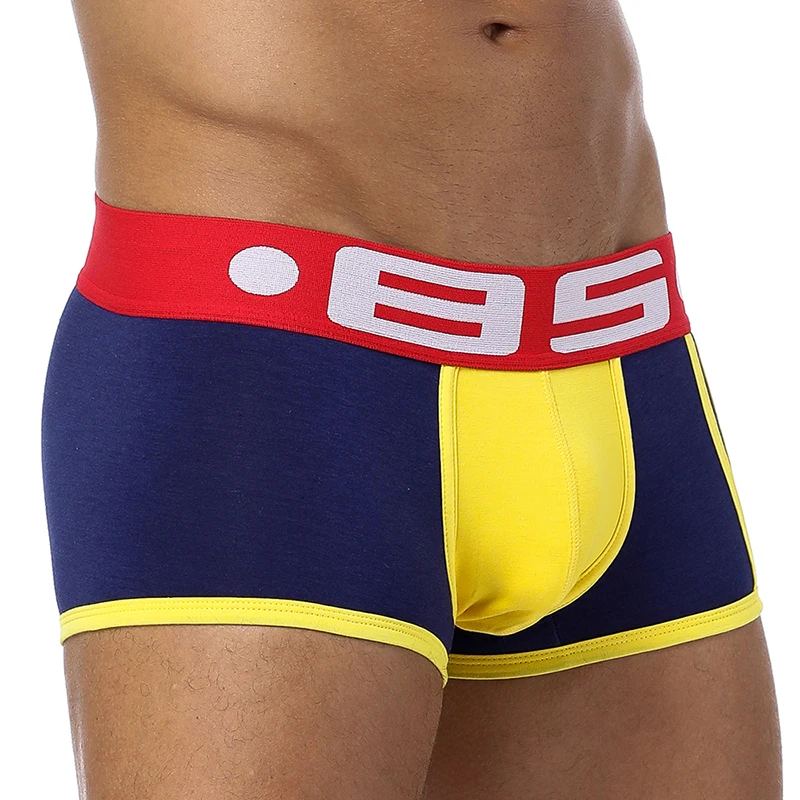 BS Brand Sexy Men Underwear Trunk Mens Boxers Cotton Mens Underpants Male Panties Breathable Penis Pouch Comfortable Boxers