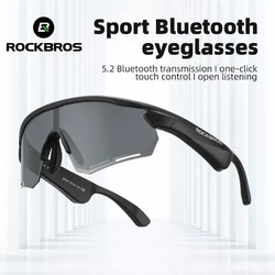 ROCKBROS Wireless Bluetooth 5.2 Cycling Glasses Polarized Glasses Telephone Outdoor Cycling Eyewear UV400 Protection Goggles