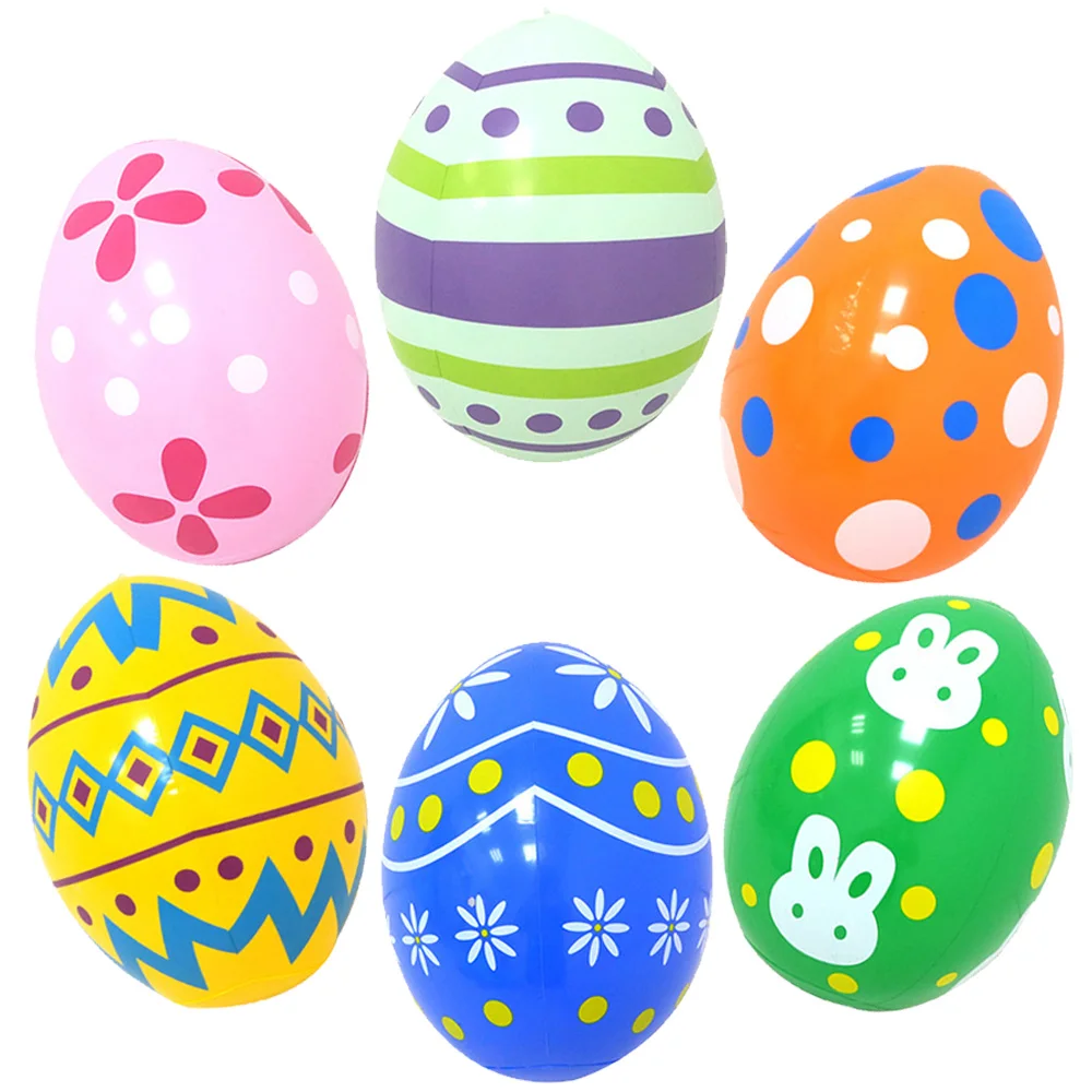 Easter Eggs Green Yellow Blue Inflatable Toys Ornament Children Favor Gifts Easter Theme Party Decoration Supplies Gifts