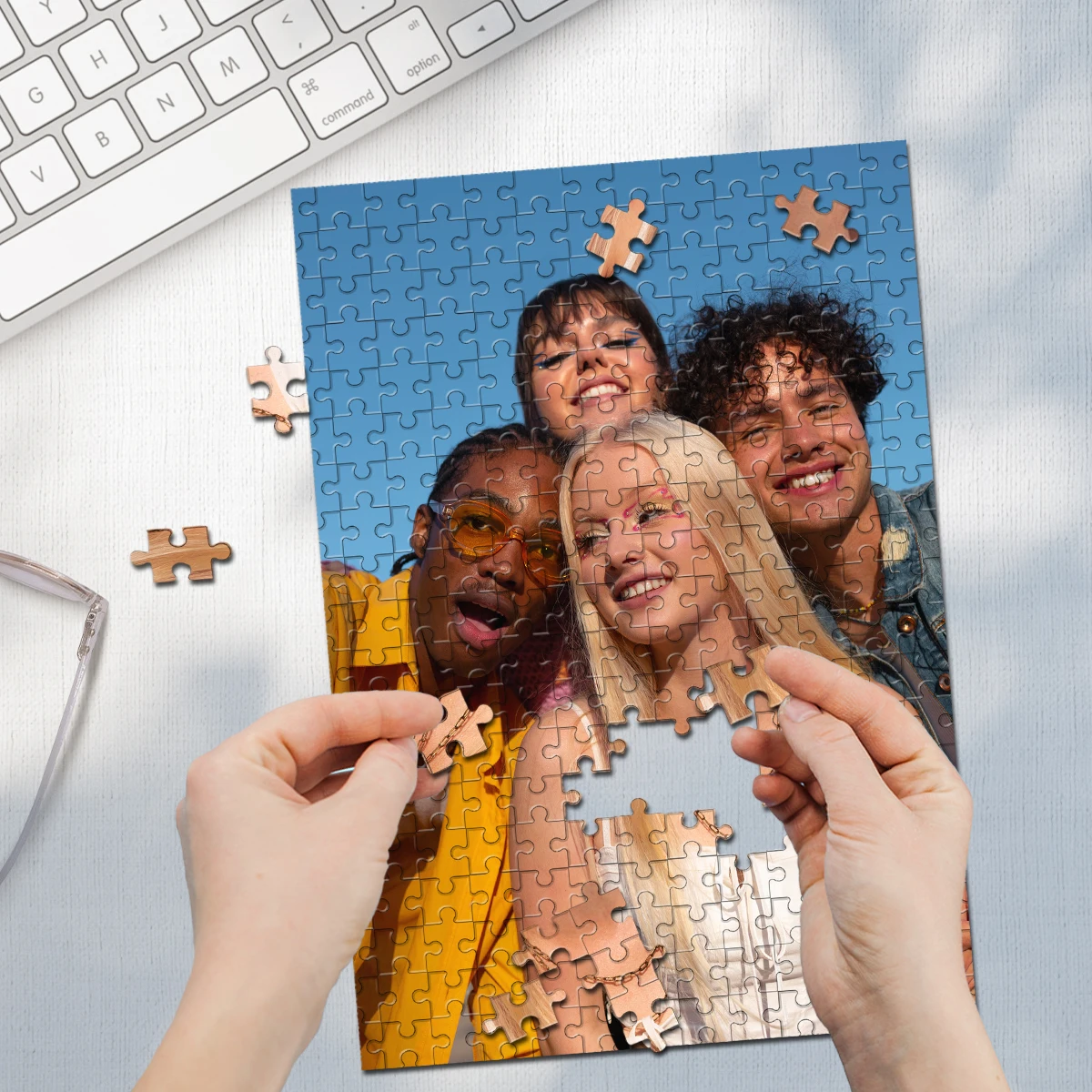 35/300/500/1024pcs Personalized Custom Photo Puzzle Friend Upload Photo For Customized Puzzle Unique Gift For Family Friends Spe