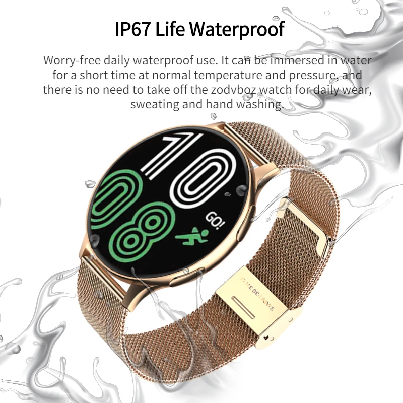 Reloj inteligente redondo para hombre y mujer, pulsera de Fitness personalizada con Bluetooth, llamadas, cara + caja de regalo, nuevo