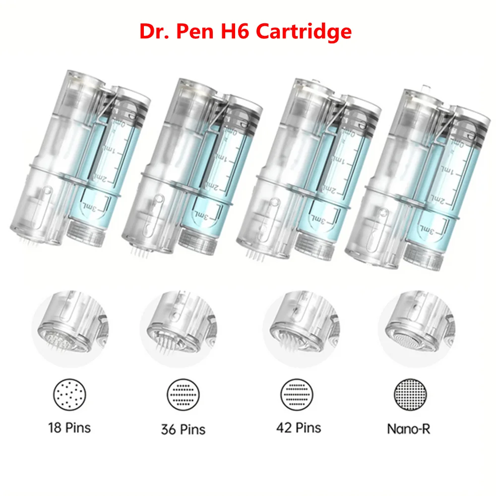 10pcs Dr. Pen H6 Needle Cartridge 18 pin 36 pin 42 pins Round Nano Replacement Needle Skin Care Kits