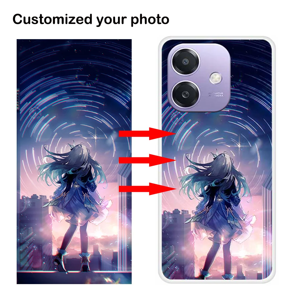 Customized Photos Text Phone Cases for OPPO A3 4G A3X A60 5G A40 A79 A2 A52 Protective Clear TPU Cover DIY Picture Logo Design