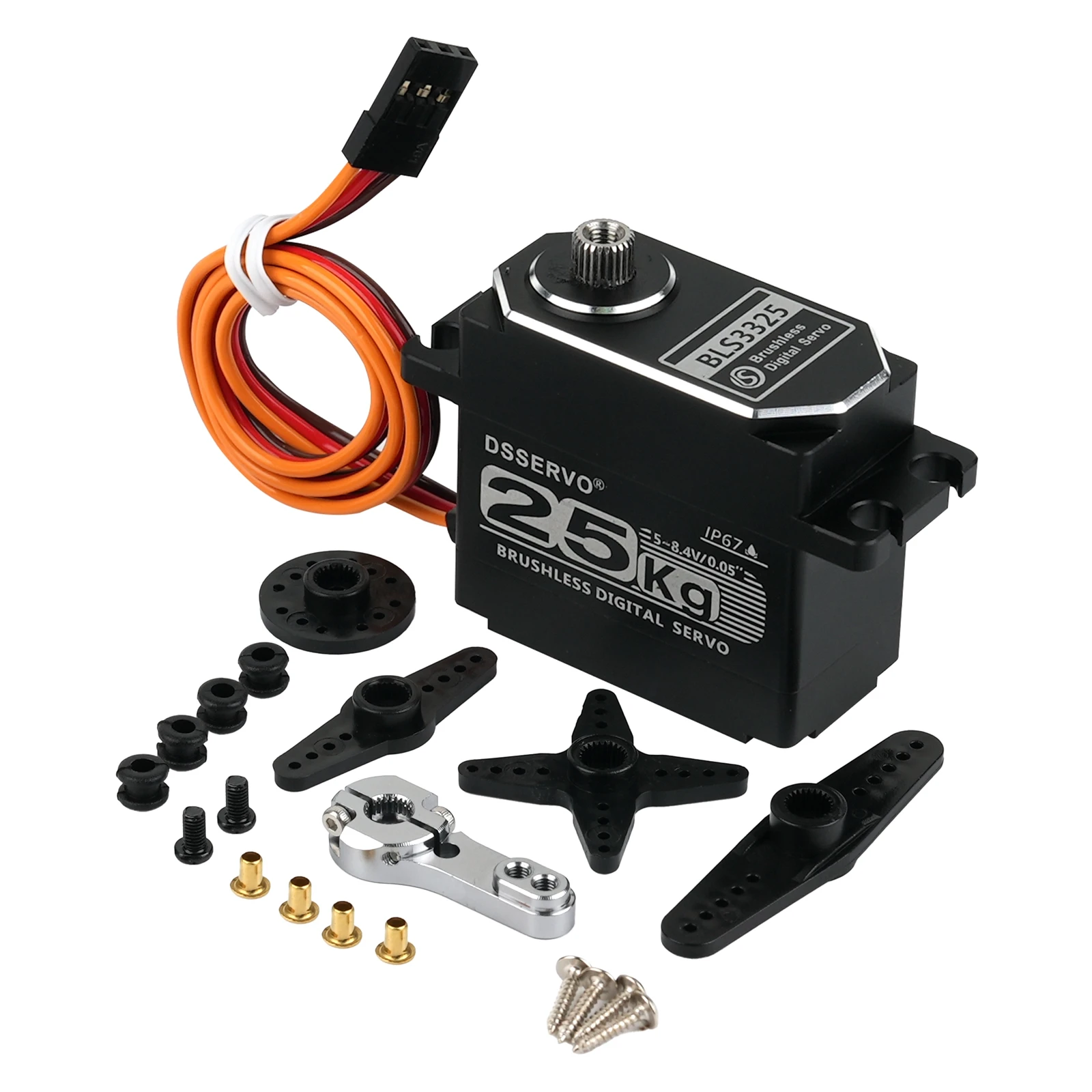 DSSERVO BLS3325 25KG Brushless Digital Servo IP67 Waterproof Full Metal Shell High Torque Motor For RC Baja Car Crawler Robot - view 2