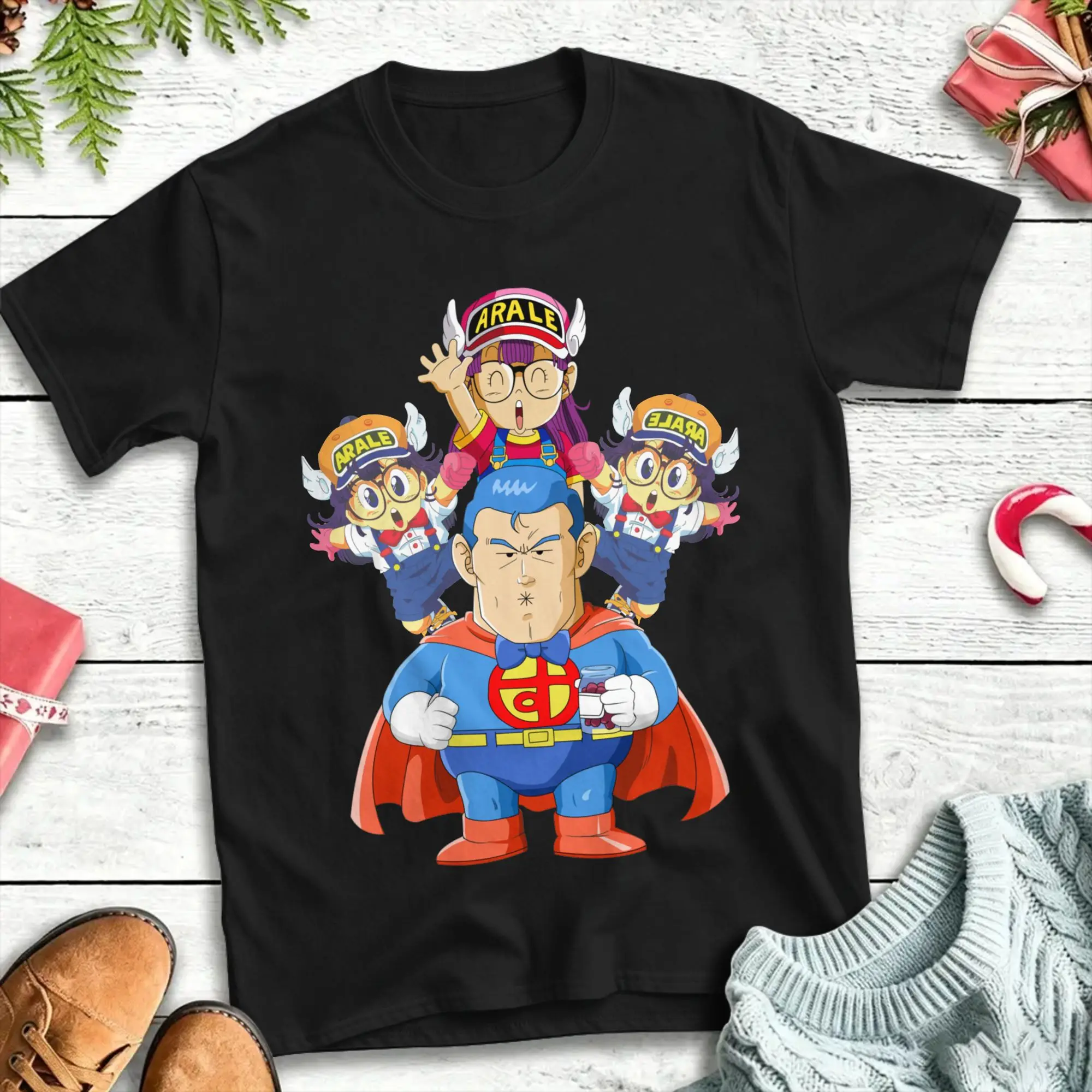 Men Women's T-Shirt Dr. Slump And Arale Novelty Cotton Tee Shirt Short Sleeve  T Shirts Round Collar Clothes New Arrival