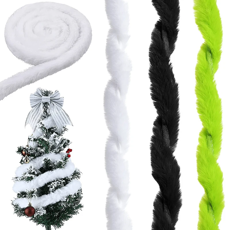 Faux Fur Trimming Ribbon Tape, Soft Long, Fluffy Plush, aparando Tecido para DIY, Decoração Almofada de Natal, Traje, Acessórios de costura, 2m