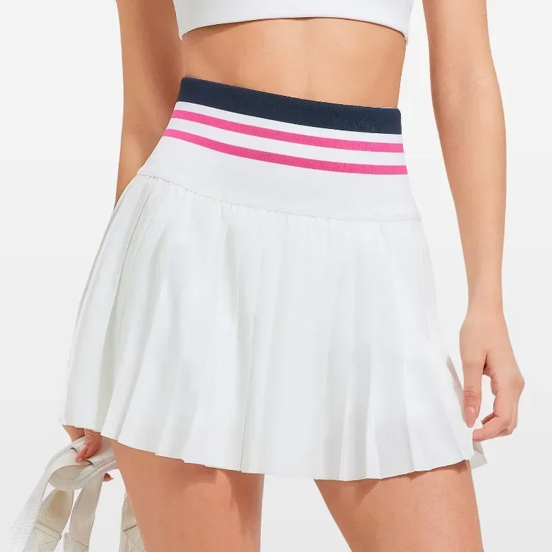 新しいゴルフテニススカート女性のポケットバドミントンジムスカートアウトドアランニングスポーツショートスカート