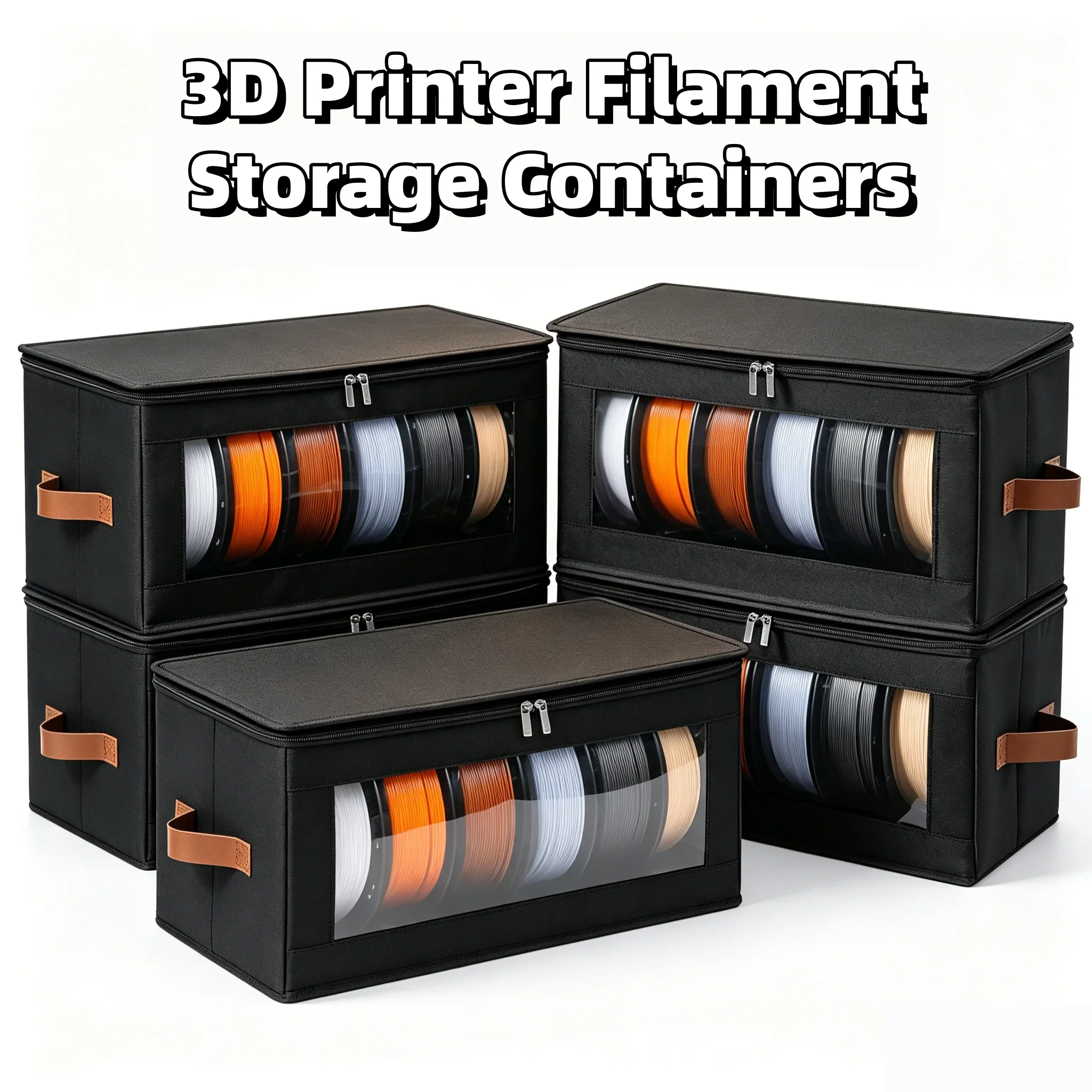 Large Capacity 3D Printer Filament Storage Containers Non Woven Foldable Toy Storage Box Visible Dustproof Sorting Storage Bag