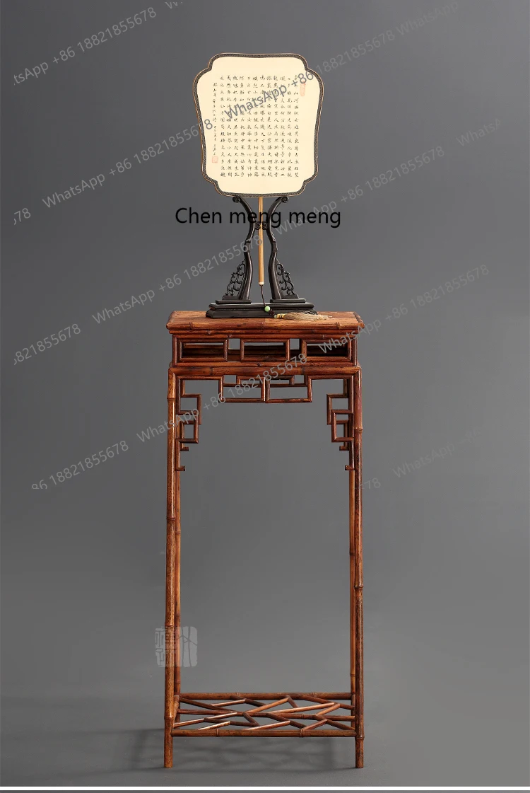 Merlot Bamboo Orchid Rack, Famous Seiko Flower Jieming Furniture Fragrant Chinese Bonsai Rack