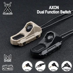 Tactical Airsoft AXON Dual Function Pressure Remote Button Switch 20mm Rail MLOK KEYMOD SF M300 M600 torcia Laser da caccia