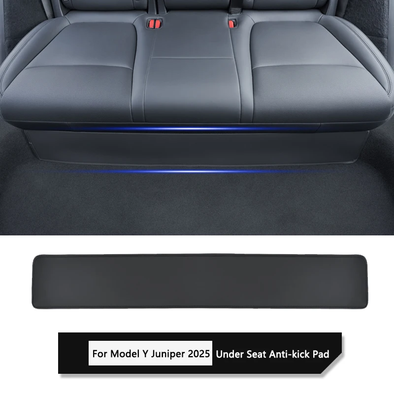 Rücksitz untere Schutzmatte für Tesla Model Y Juniper / Launch PU-Leder unter dem Sitz Anti-Kick-Pad Auto-Innenzubehör