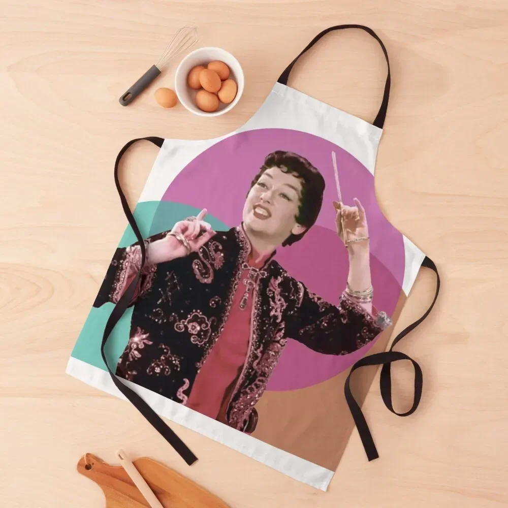 Rosalind Russell as Auntie Mame - Teal, Magenta, Orange Remix Apron japanese woman Chef Uniform For Men Apron