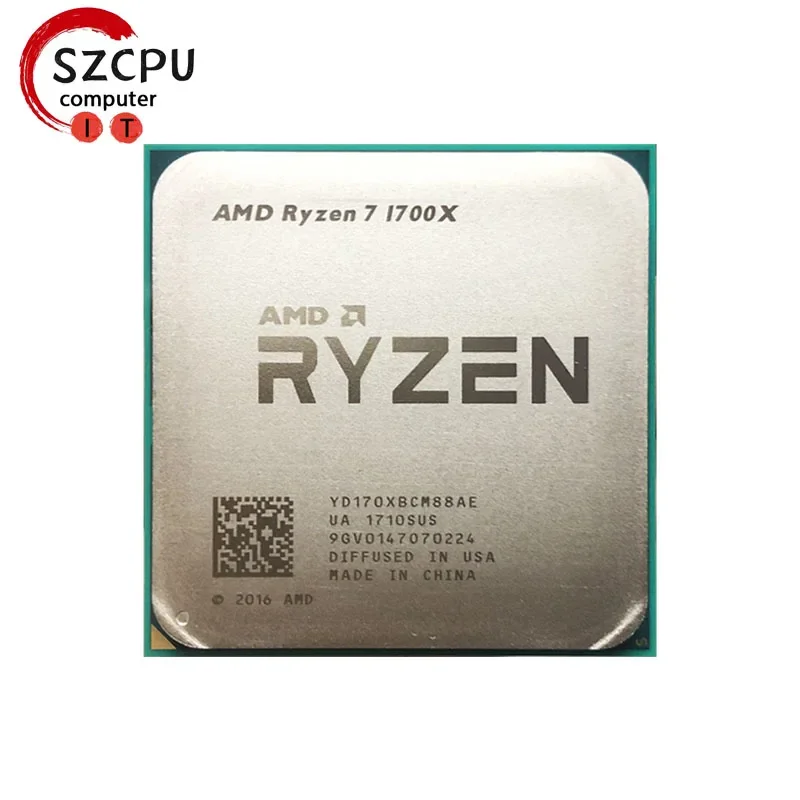 AMD Ryzen 7 1700X R7 1700X 3.4 GHz Used GAMING Zen 0.014 Eight-Core CPU Processor YD170XBCM88AE Socket AM4