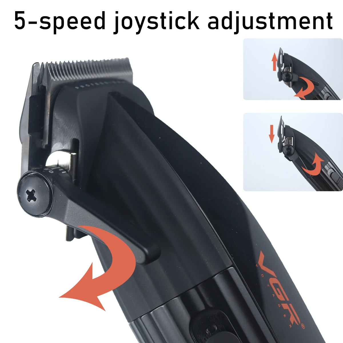 Cortapelos VGR V889C para hombre, hoja DLC profesional, 9000RPM, 2 velocidades con cargador Base, pantalla LCD totalmente de Metal, 2500mhA, barbería