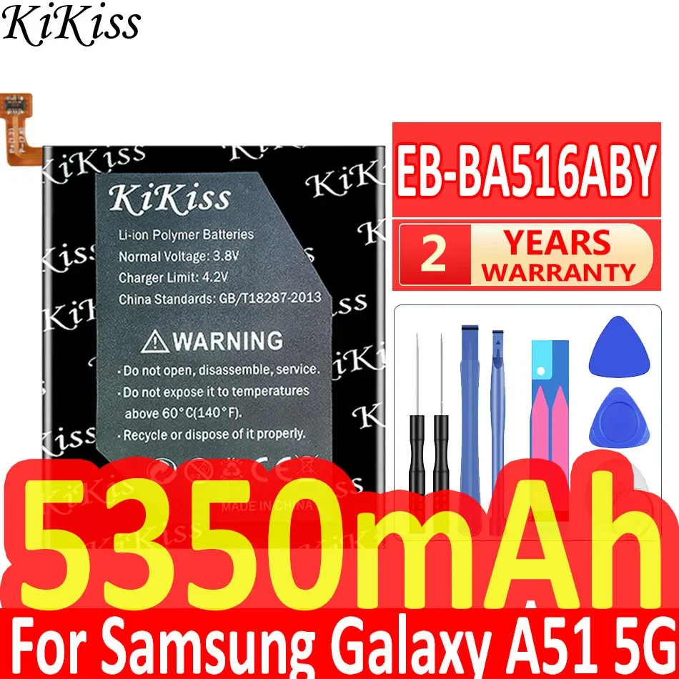 KiKiss EB-BA516ABY 5350mAh Replacement Battery For SAMSUNG Galaxy A51 5G (not for 4G) A516 SM-A516B/DS SM-A5160 Batterij