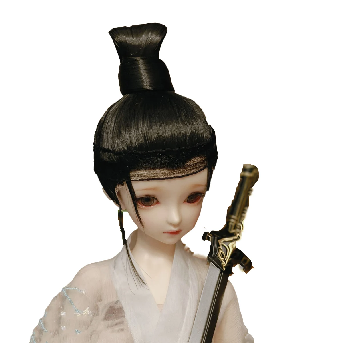1/4 1/3 BJD perruques ancien Costume Hanfu rétro coiffure cheveux longs samouraï perruque pour MSD SD13 SSDF ID72 oncle poupée accessoires A1489