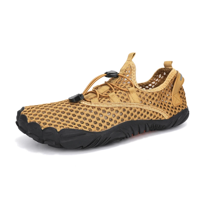 Zapatos de agua unisex ligeros de secado rápido con cinco dedos, antideslizantes, tipo zapatillas descalzas para senderismo, playa, yoga y deportes.