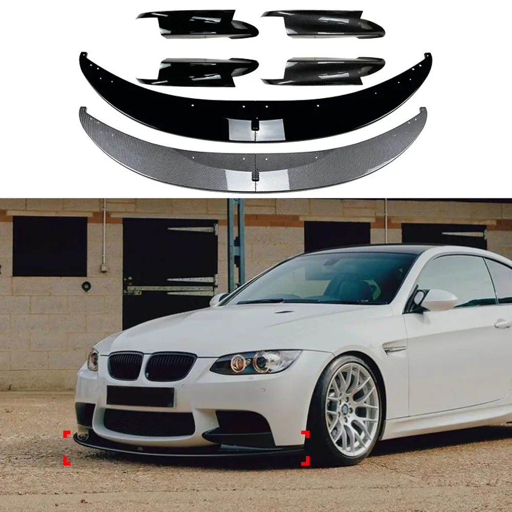 Car Front Lip Splitter Spoiler Side Lower Splitters Body Kit For BMW 3 Series M3 E90 E91 E92 E93 2006 2007 2008 2009 - 2012 2013