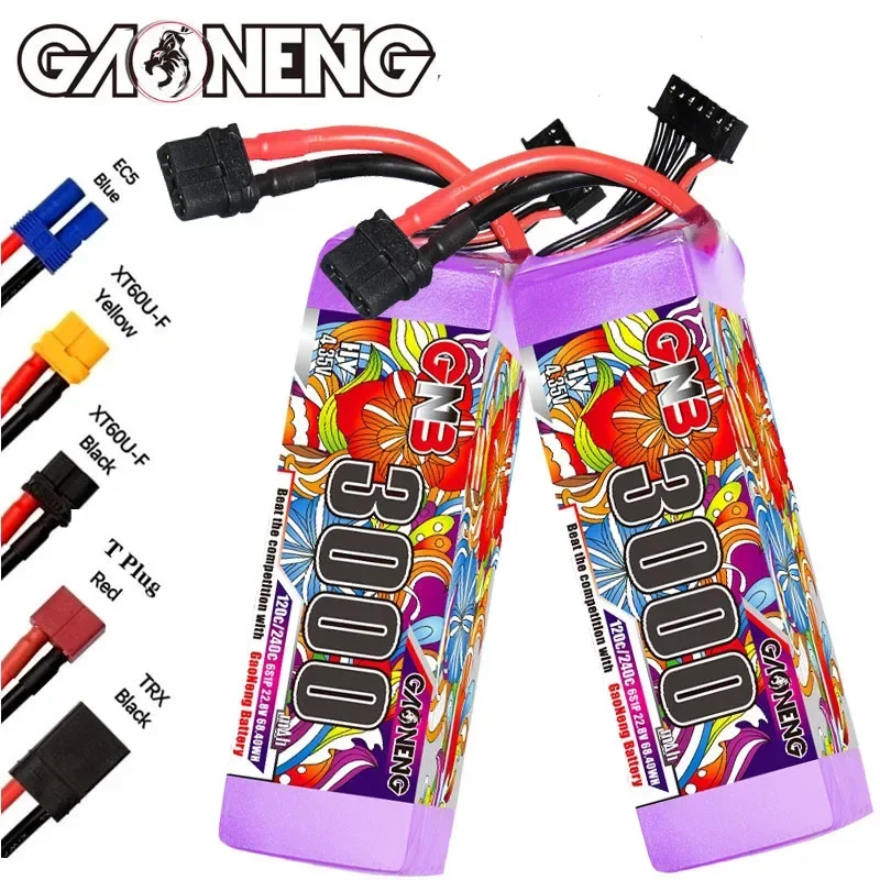 GNB 22.8V 3000mAh 120C/240C Lipo Battery for RC Helicopter Quadcopter FPV Racing Drone Cars Parts HV 6s 22.8v Drones Battery