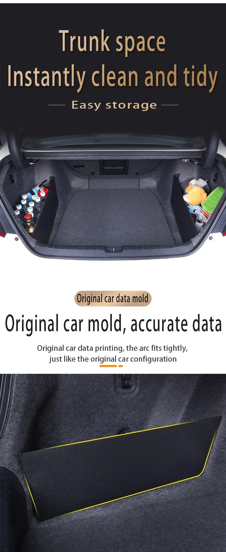 Auto Zubehör Für Hyundai Sonata DN8 2024 ~ 2026 Verdickung Stamm Lagerung Partition Multifunktions Lagerung Auto Innen Teile – Detail 6