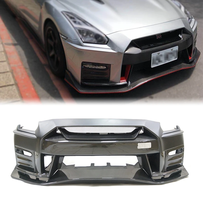 Partial Carbon MY17 NIS Style Front Bumper Kit for Nissan 08-16 R35 GTR (uses 08-16 hood)