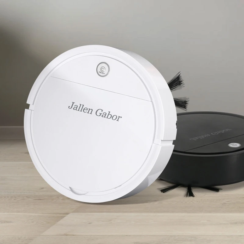 M2EE-aspiradora robótica de succión fuerte, 90 min de duración, silenciosa, delgada, Ideal para alfombras, pelo de mascotas, suelos duros, negro/blanco