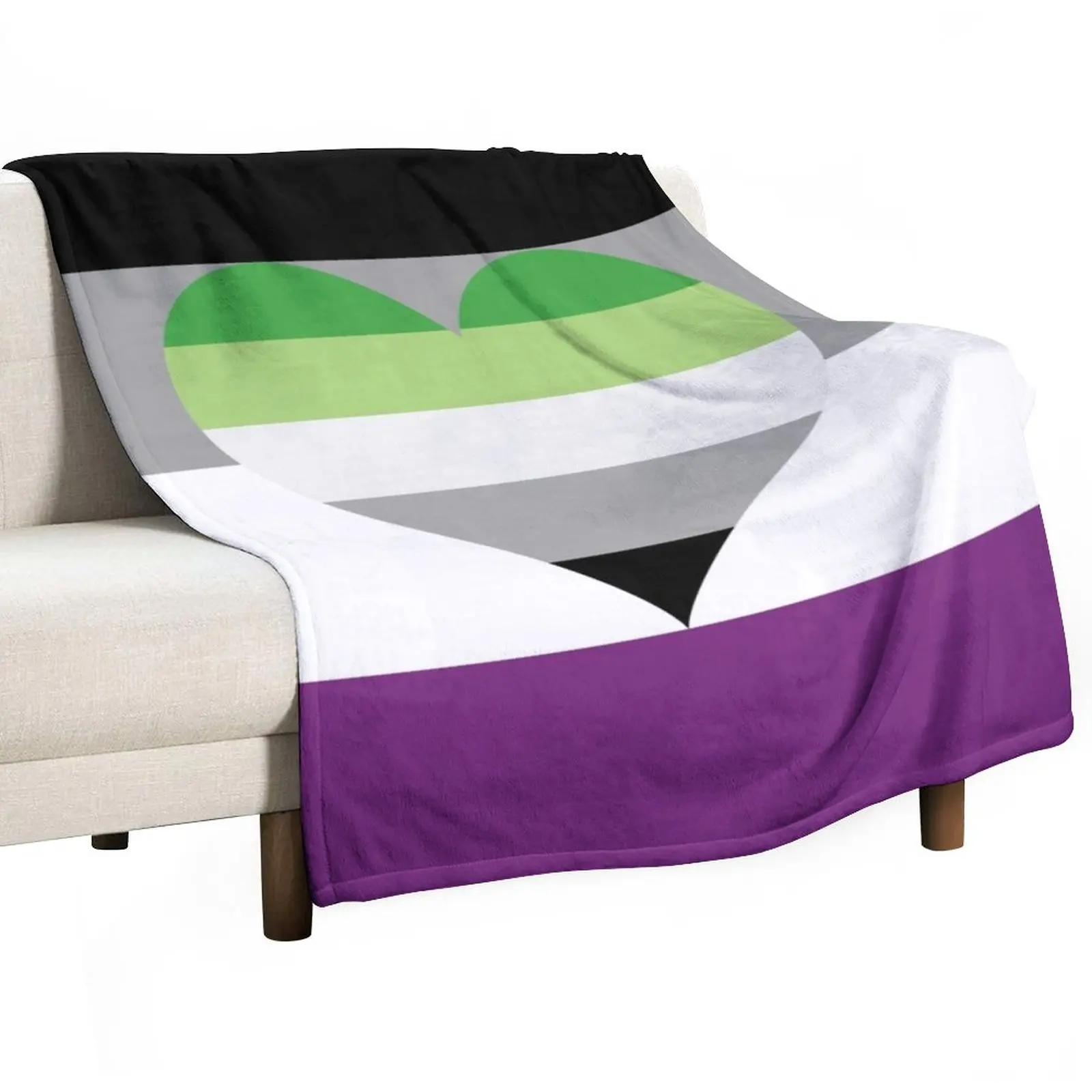 Asexual Aromantic Pride Flag Throw Blanket for babies decorative Luxury Designer Blankets