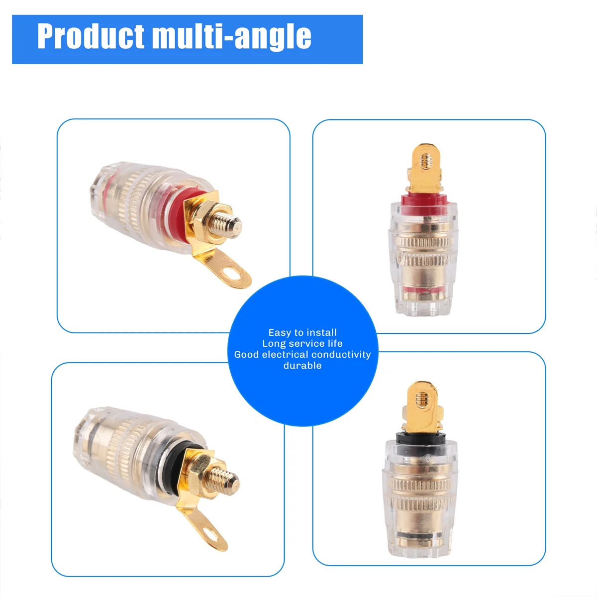 M04K Новый 4-компл. клемма для усилителя динамика, соединительная стойка 4 мм, разъем типа «банан»