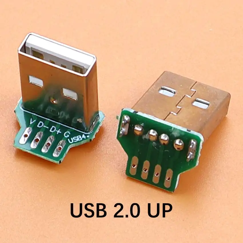 1PCS Micro USB A 2.0 5Pin Type-C Male Plug To Dip PCB Converter Adapter DIY Breakout Board Repair Welding Socket Connector Port
