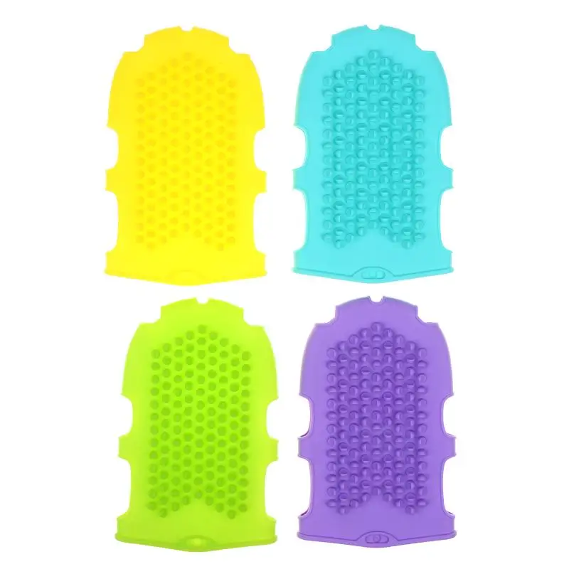 Non-Irritating Soft Silicone Shower Scrub Gloves Body Exfoliating Massage Glove for Gentle Deep Skin Cleansing