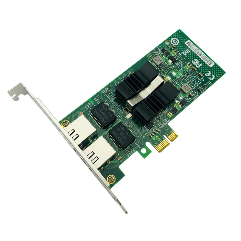 Nueva tarjeta de red PCI Express 82576 EB/GB puerto Dual PCIE X1 Gigabit Ethernet 10/100/1000Mbps adaptador LAN controlador con cable E1G42ET