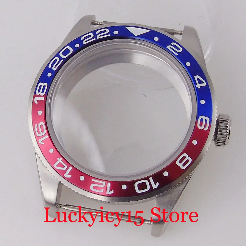 39MM Bezel Sliver Watch Men Case 200m Waterproof Fit NH35A NH36A NH34A SKX ETA 2824 PT5000 120clicks Bezel Dome Sapphire Glass