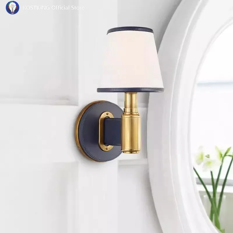 Popular Style All Copper Modern Minimalist Wall Lamp With Light Luxury Design Living Room Bedroom Staircase Lighting Fixtures