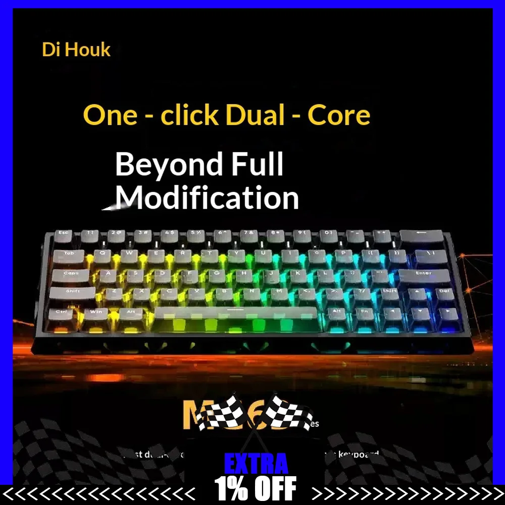 IROK MG63 Magnetic Switch Gaming Keyboard 63-Key CNC Aluminum 512K Polling Rapid Trigger RGB Wired