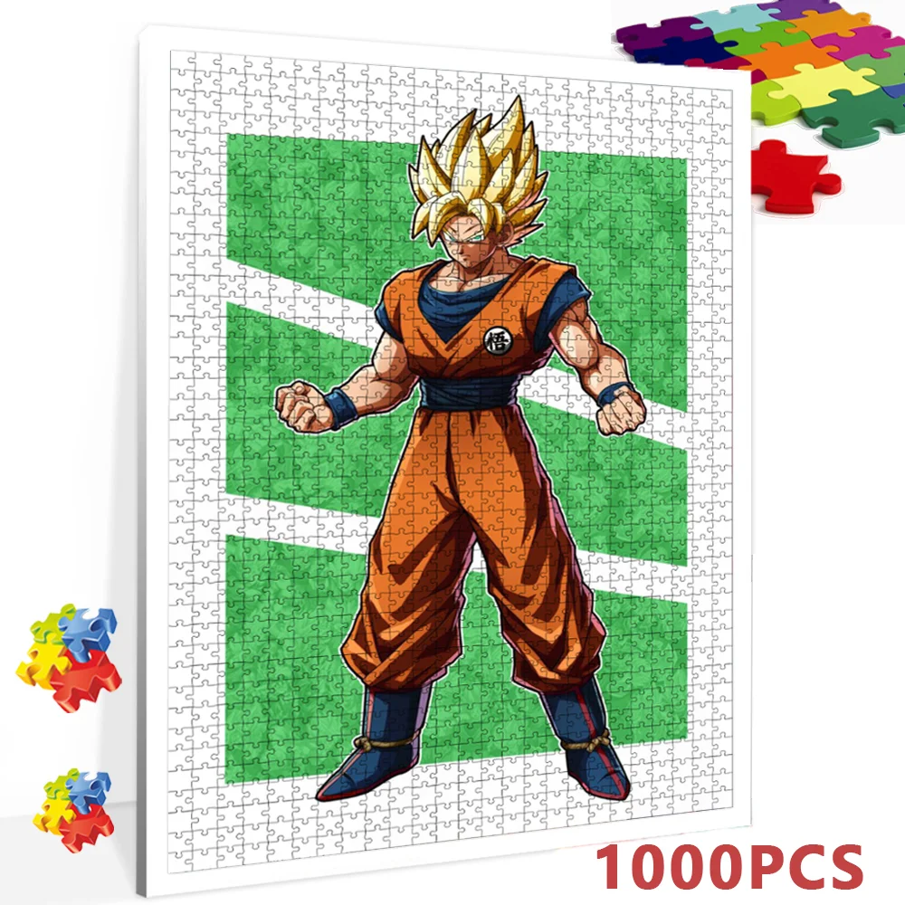 

Пазлы Dragon Ball, 1000 элементов, развивающие игры Монтессори, обучающие игрушки для детей и взрослых, забавные головоломки-тесты на логику