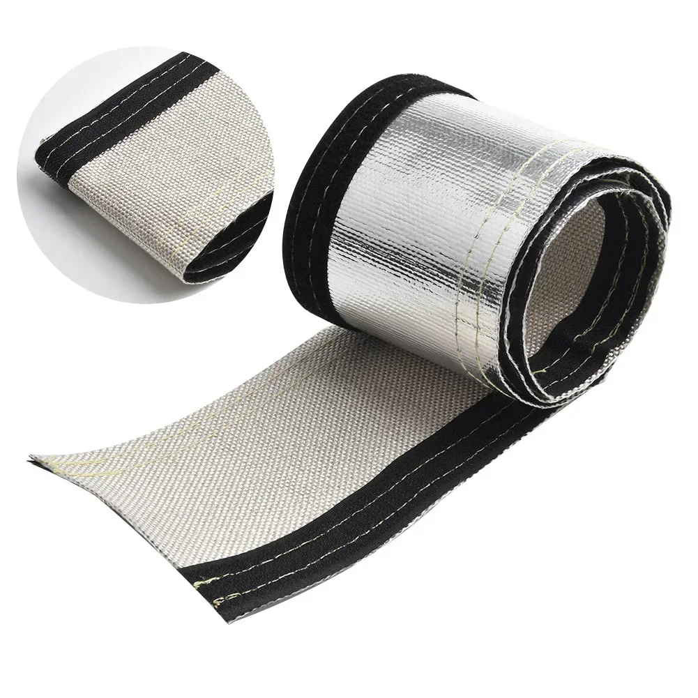 Exhaust Pipe Insulation Thermal Heat Wrap Roll Insulation Fiberglass Heat Shield Tape Thermal Protection Pipe Insulat 2Ft X 4.2