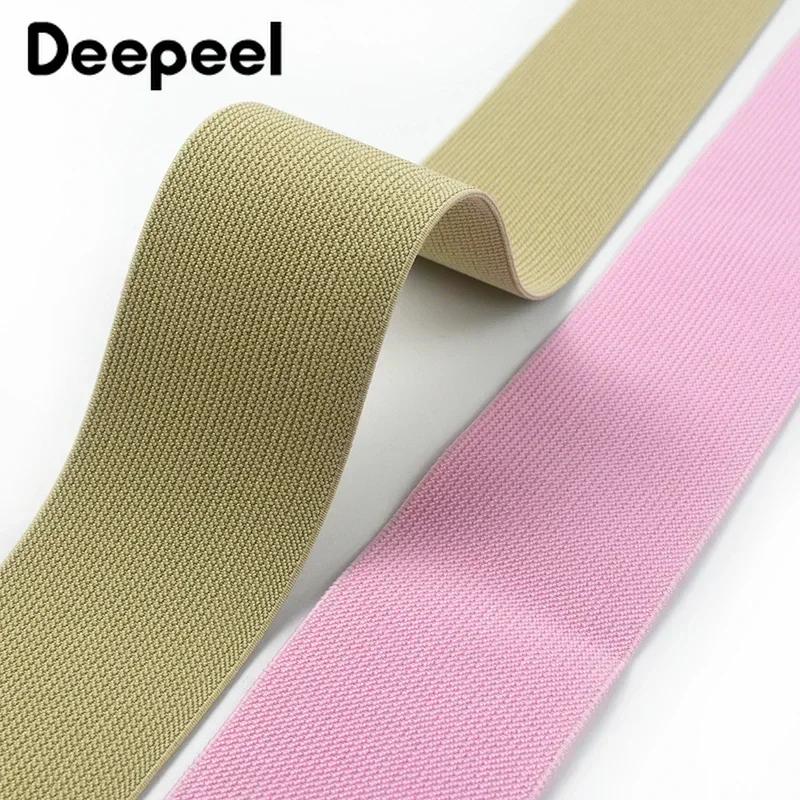 Deepeel-banda elástica de 6cm de ancho, 2/3/5M, bandas de goma elásticas, cinta elástica suave para coser bolsos, pantalones, cinturón, accesorios de correas