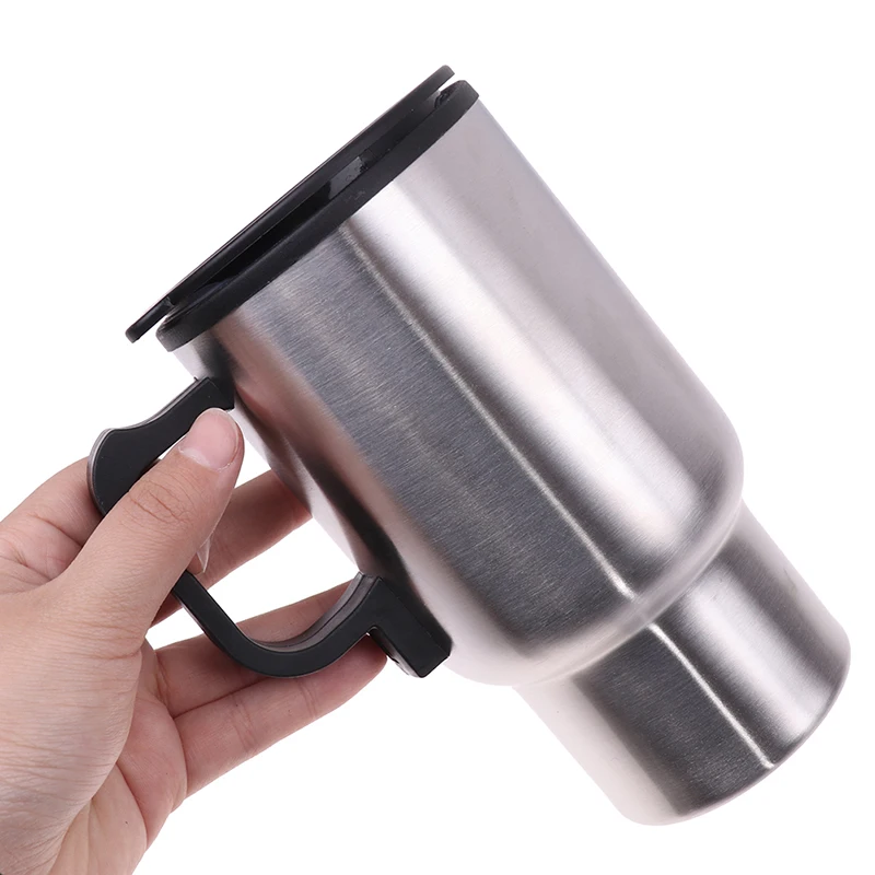 12V 450ml Stainless Steel Vehicle Heating Cup Electric Heating Car Kettle Coffee Heated Mug USB Heating Car Coffee Mug Cup