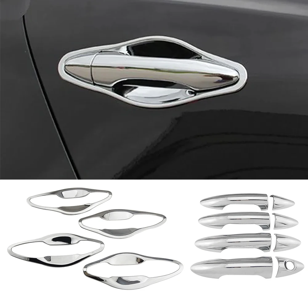 For Hyundai Solaris i25 Accent Verna 2011-2017 Car Styling Chrome Side Door Handle Cover & Door Bowl Cover 2012 2013 2014 2016