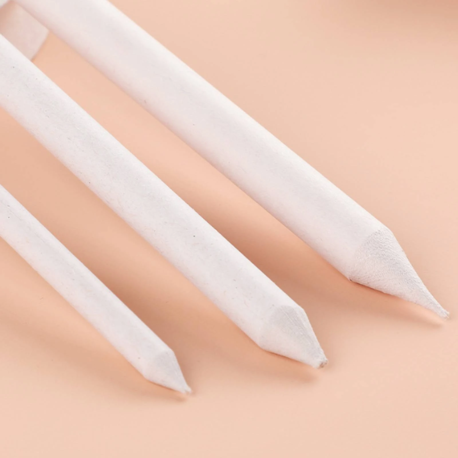 3 Pieces Blending Stump Set Pointed Ends Sketch Blending Pen Tortillion Set Slim Cylindrical Smudging Pen Clear Hanging Sleeve