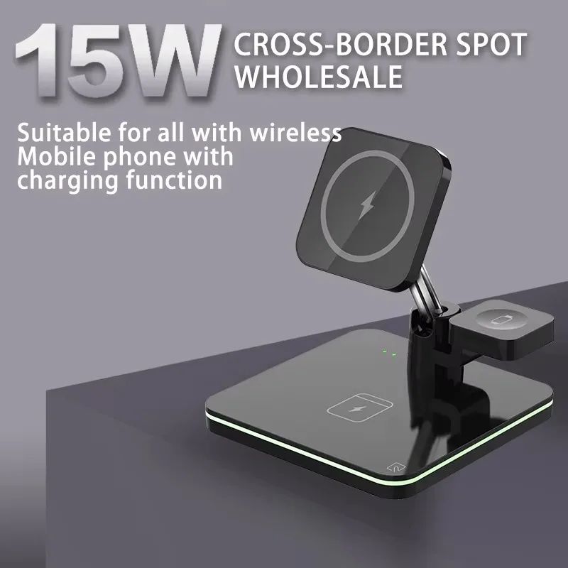 mini wireless charger multi function wireless charger light 3 in 1 wireless charger for mobile phone