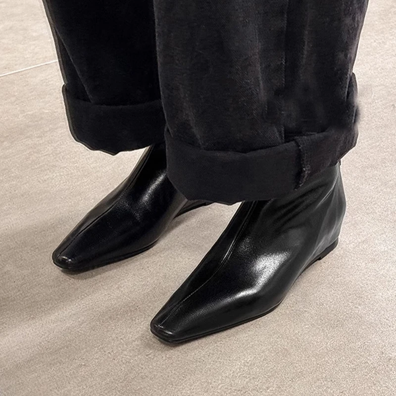 

Designer Women's Ankle Shoes Flats Fashion Dress Shoes Pointed Toe Designer Short Botas 2025 Winter Casual New Boots De Mujer