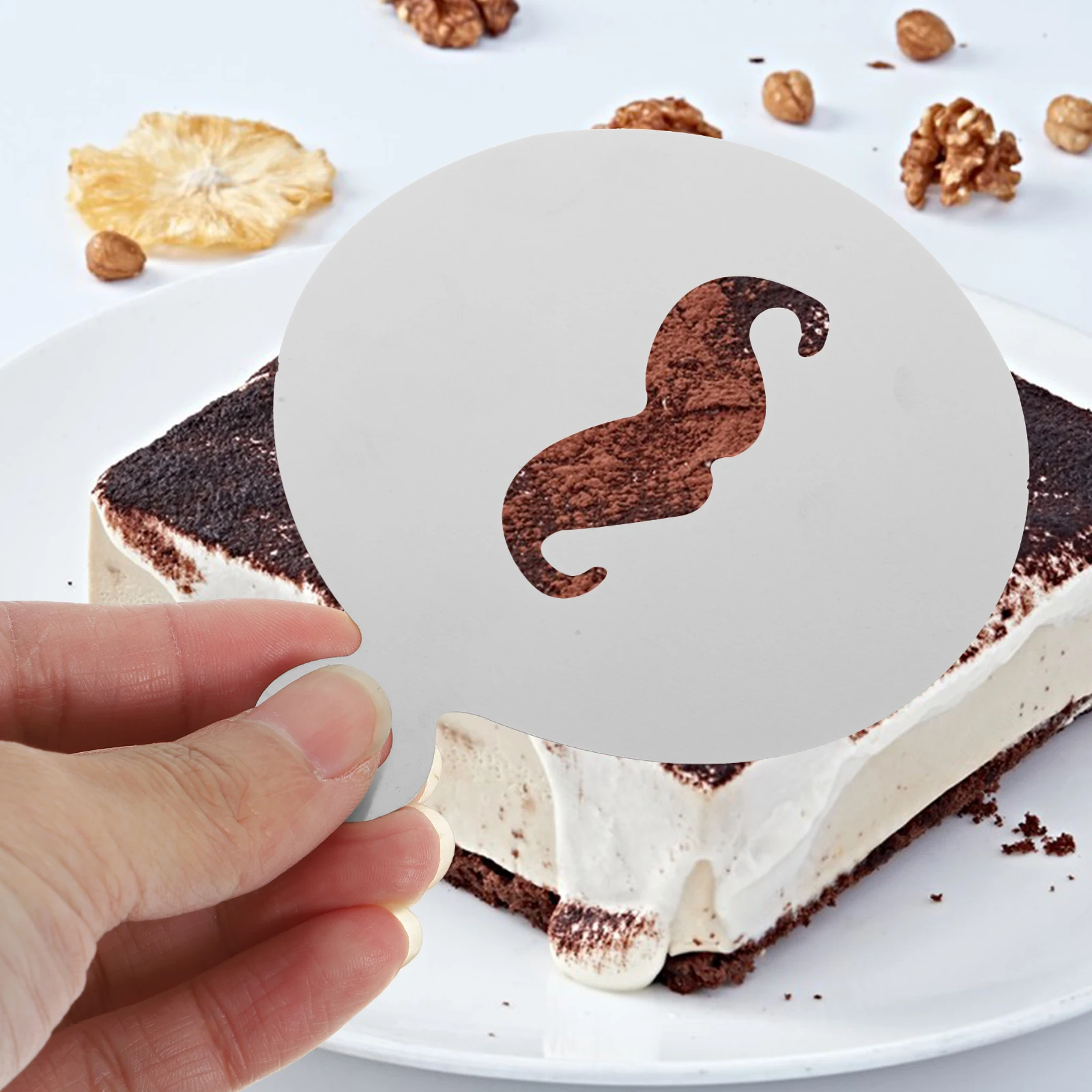 

Stainless Steel Coffee Stencil Beard Pattern Template Mold Latte Cappuccino Art Reusable DIY Coffee Decoration Tools